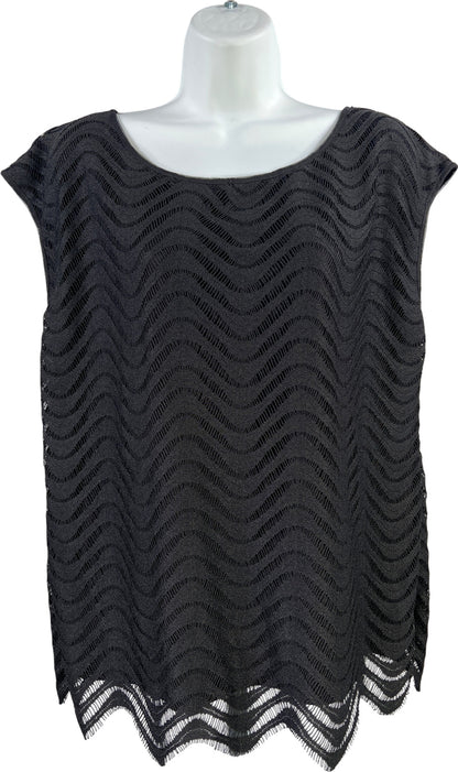 Max Studio Women’s Black Cap Sleeve Lined Blouse - XL