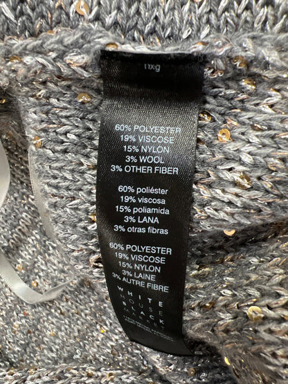 White House Black Market Women’s Gray Sequin Long Sleeve Cardigan - XS