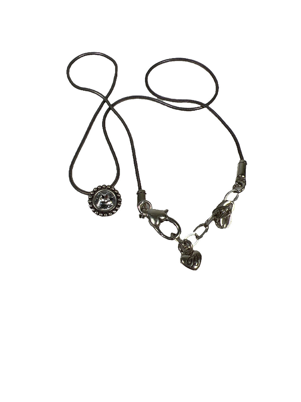 Brighton Silver Tone Fortino Small Pendant 9” Adjustable Necklace