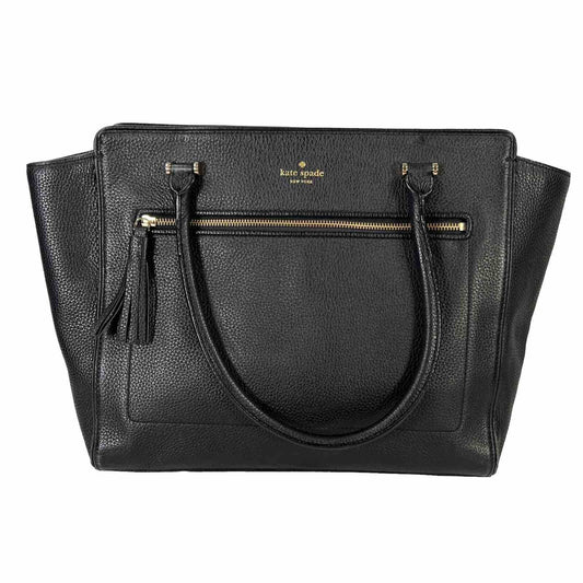 Kate Spade Black Leather Chester Street Allyn Tote Bag Purse