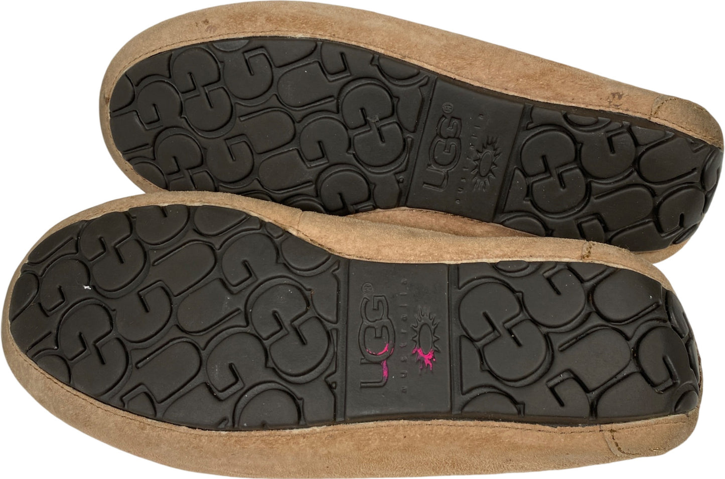 UGG Women’s Light Tan/Beige Dakota Shearling Lined Suede Slippers - 9