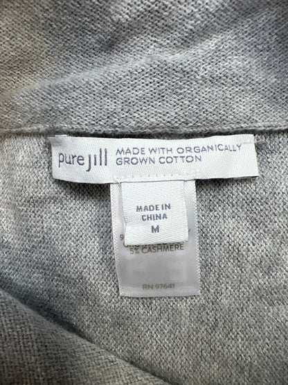 Pure J.Jill Women’s Gray 1/2 Sleeve Cowl Neck Sweater - M