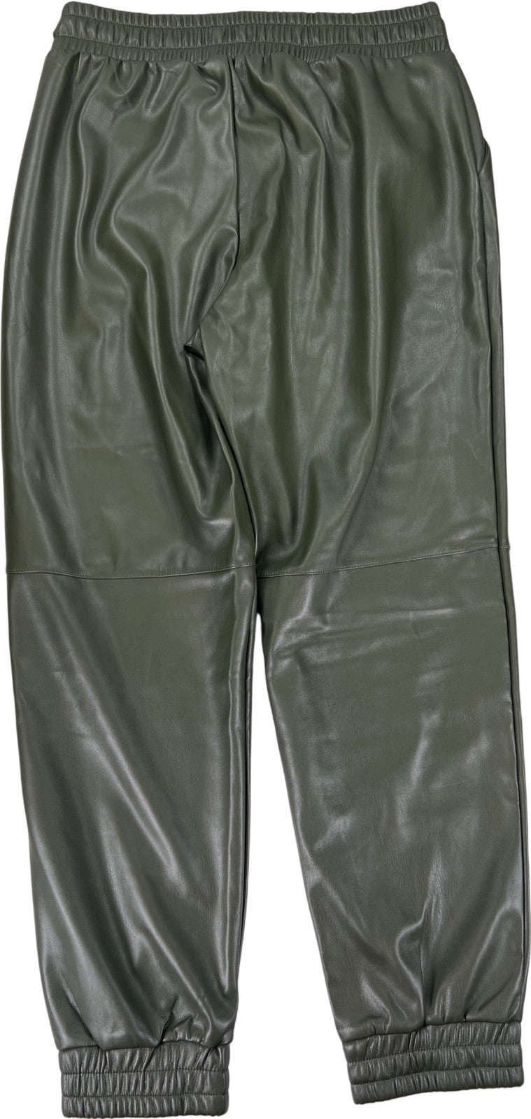 Bebe X Ciara Women’s Green Faux Leather Jogger Pants - L
