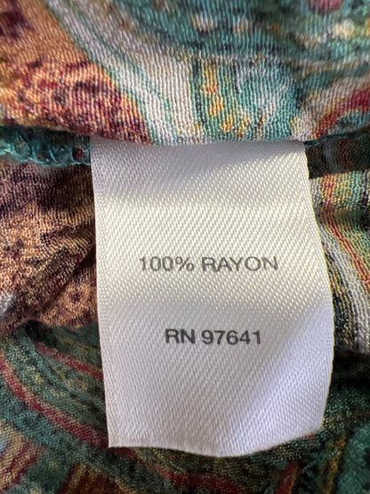 J.Jill Women’s Red/Beige Sleeveless Tank Top - M