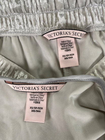 Victoria’s Secret Women’s Ivory Velour Jogger and Cropped Cami Pajama Set - XS