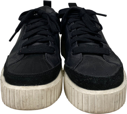 Sorel Women’s Black Leather Ona Ave Waterproof Platform Low Sneakers - 9