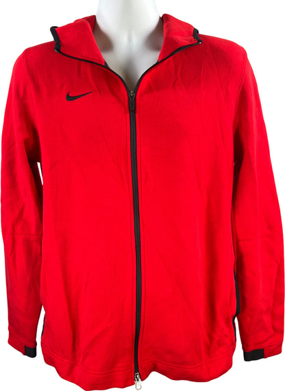 Nike Men’s Red Showtime Dri-Fit Full Zip Hooded Sweatshirt - M