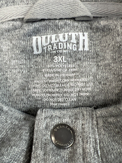 Duluth Trading Men’s Gray Fleece Lined Silver Lining Pullover Sweater - 3XL
