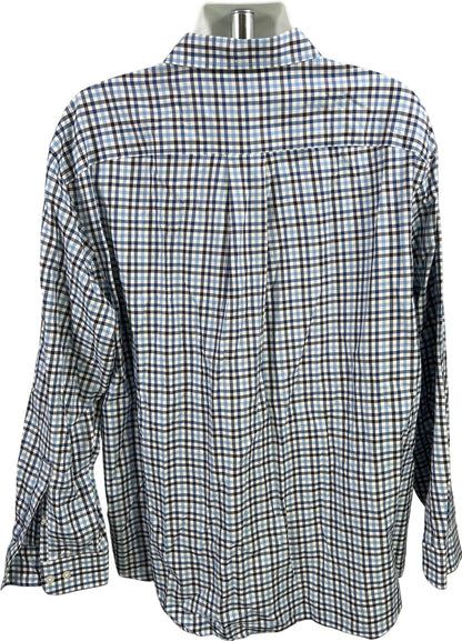 Duluth Trading Men’s Blue Plaid Long Sleeve Button Up Shirt -  2XL