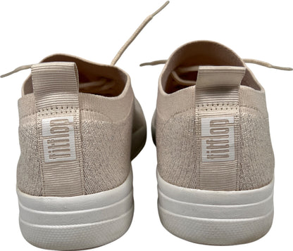 FitFlop Women’s Ivory Metallic Super Q Knit Slip On Sneakers - 8