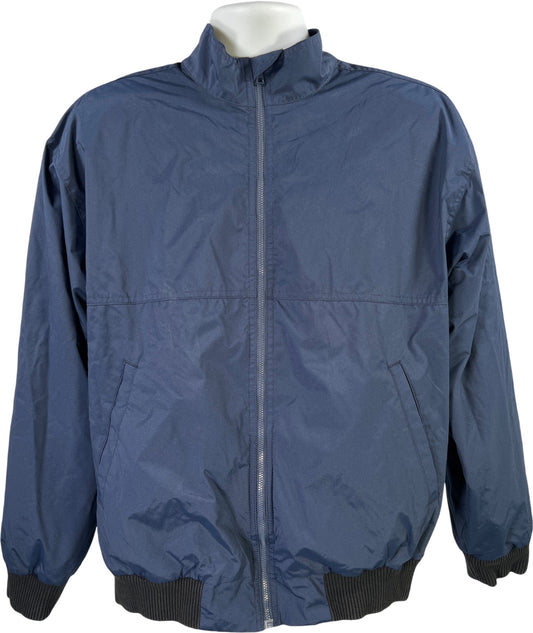 Madewell Men’s Blue Fleece Lined Full Zip Bomber Jacket - M