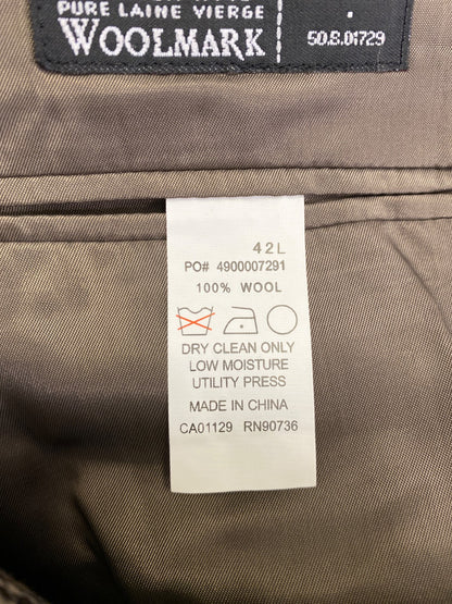 Michael Kors Men’s Brown Houndstooth Wool Blend Blazer Jacket - 42