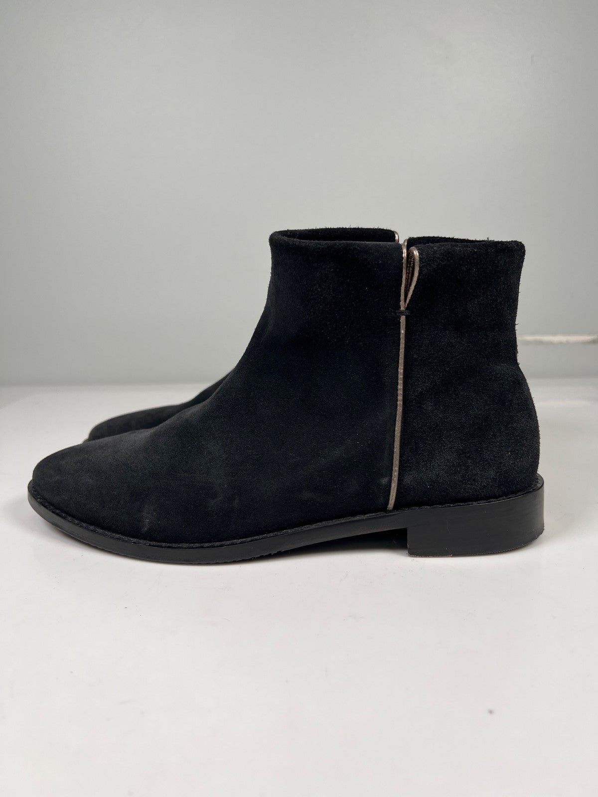 Johnston and Murphy Women’s Black Suede Liliana Ankle Boots - 8