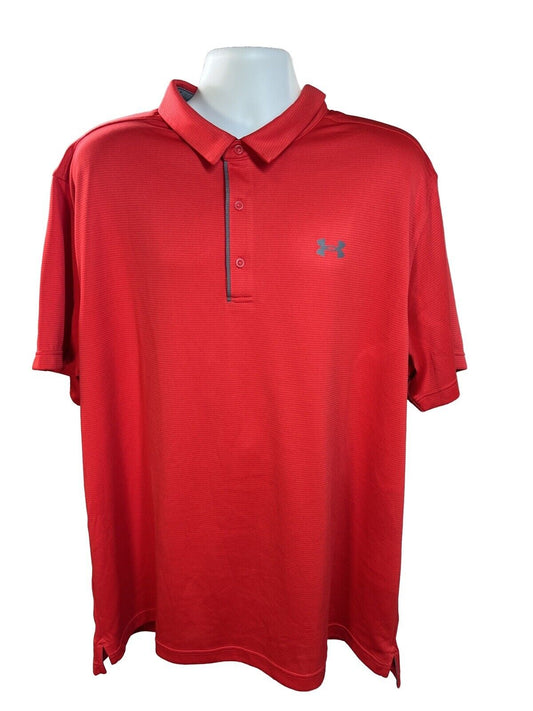 Under Armour Men's Red Short Sleeve Loose Fit Athletic Polo - 3XL