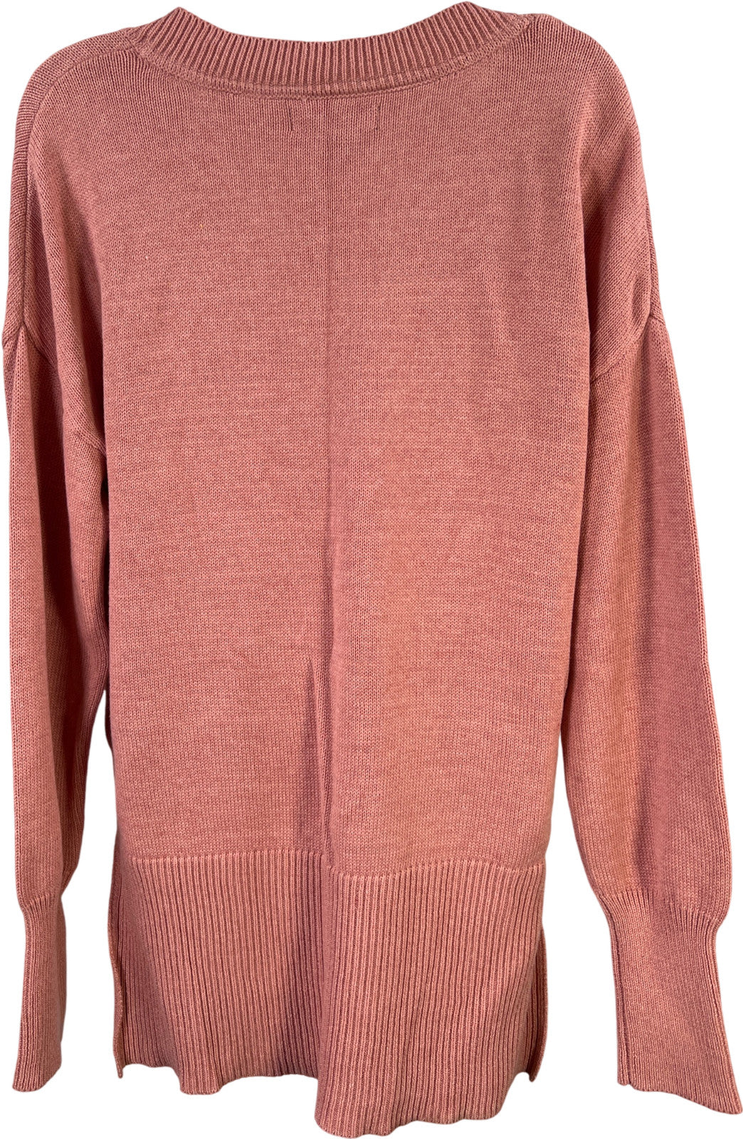 Tahari Women’s Pink Long Sleeve V-Neck Knit Sweater - S