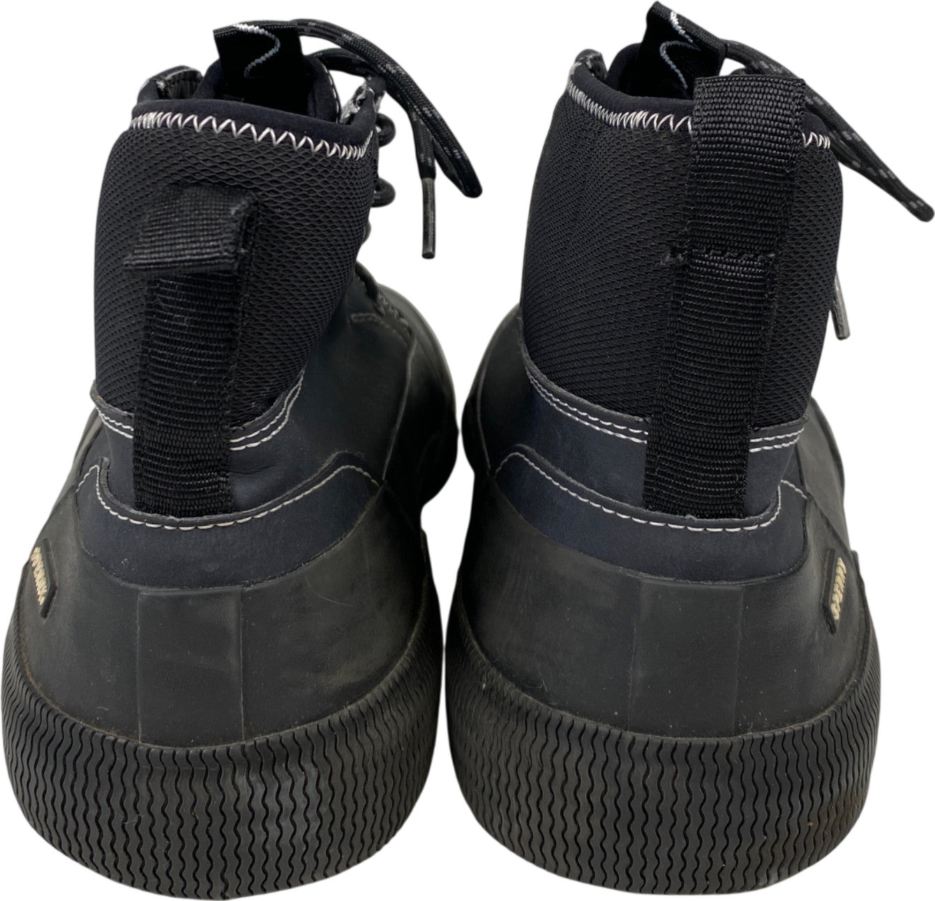 Sperry Men’s Black Halyard Storm Lace Up Short Ankle Duck Boots - 11