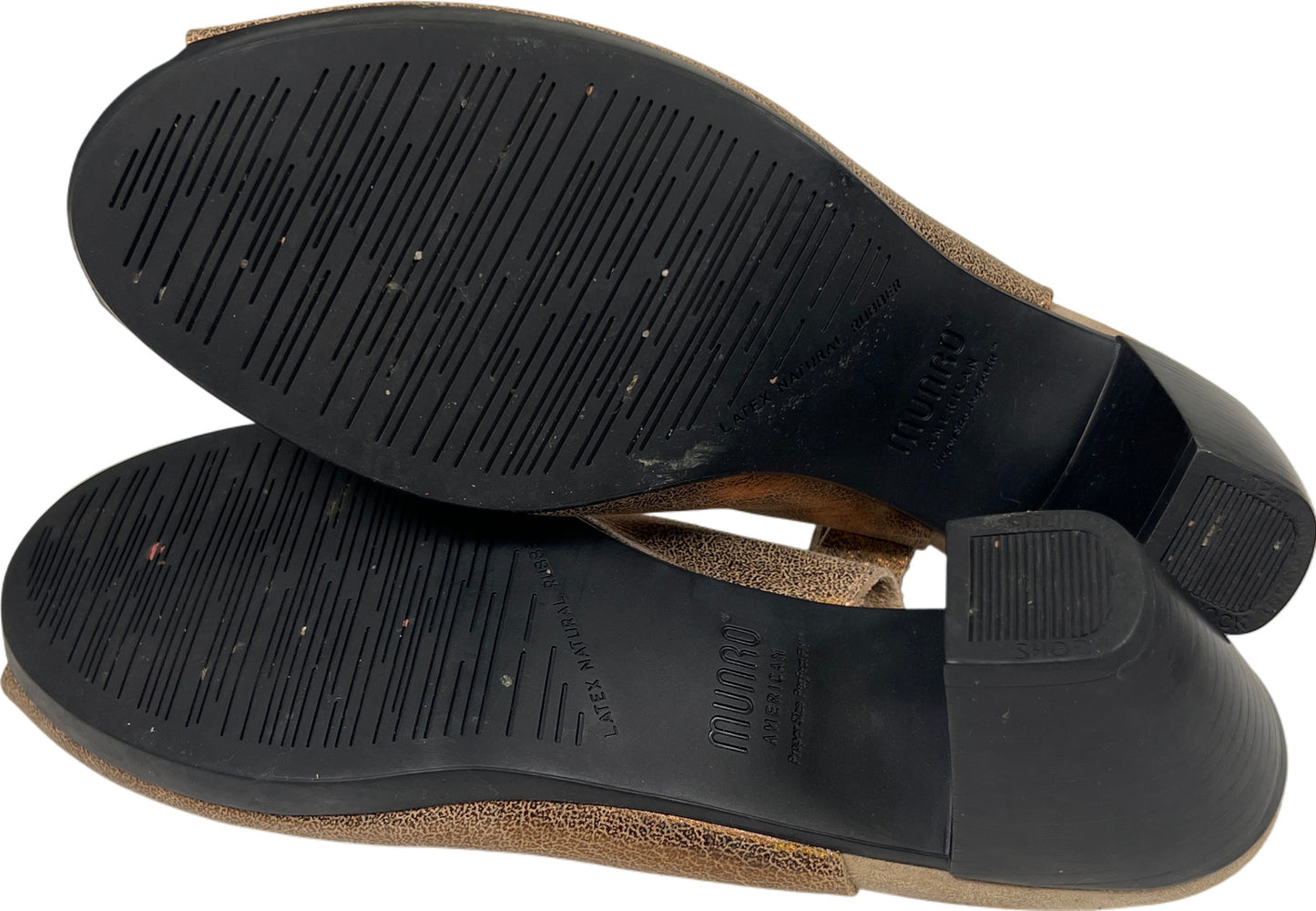 Munro Women’s Gold Metallic Open Toe Slingback Heeled Sandals - 8