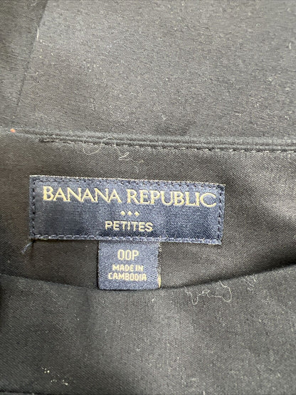 Banana Republic Women's Black Short Straight Pencil Skirt - 00 Petite