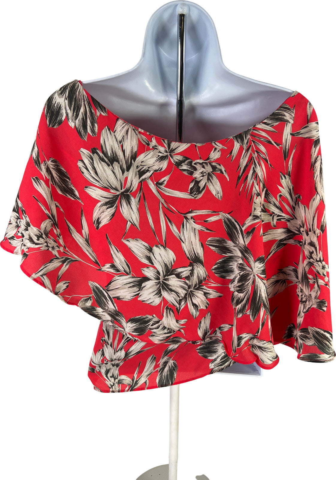 Banana Republic Women’s Pink Floral One Shoulder Top - XS