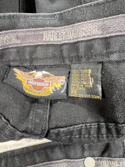 Harley-Davidson Men’s Black Denim 100% Cotton Jeans - 36x29