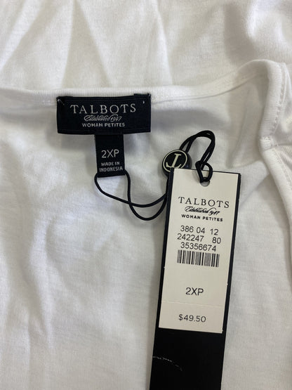 Talbots Women’s White Short Sleeve T-Shirt - 2X Petite