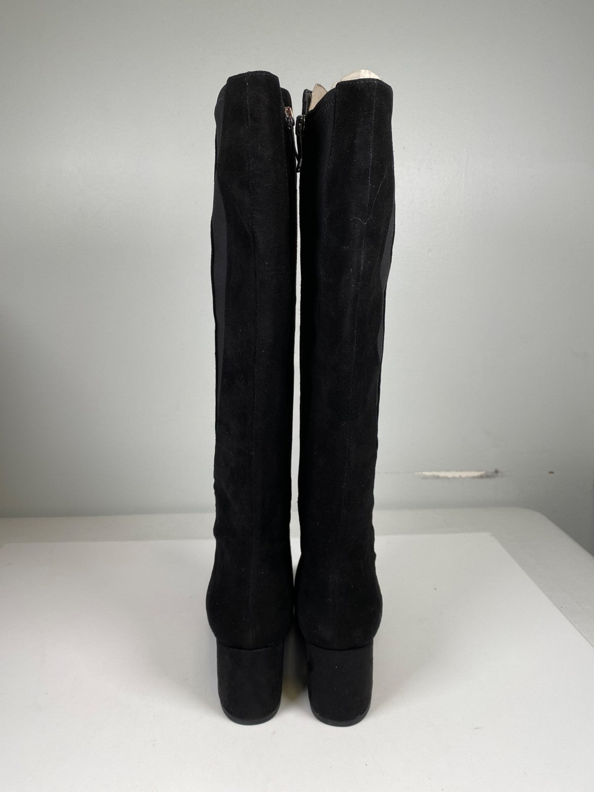 Easy Spirit Women’s Black Suede Bionti Side Zip Tall Riding Boots - 8