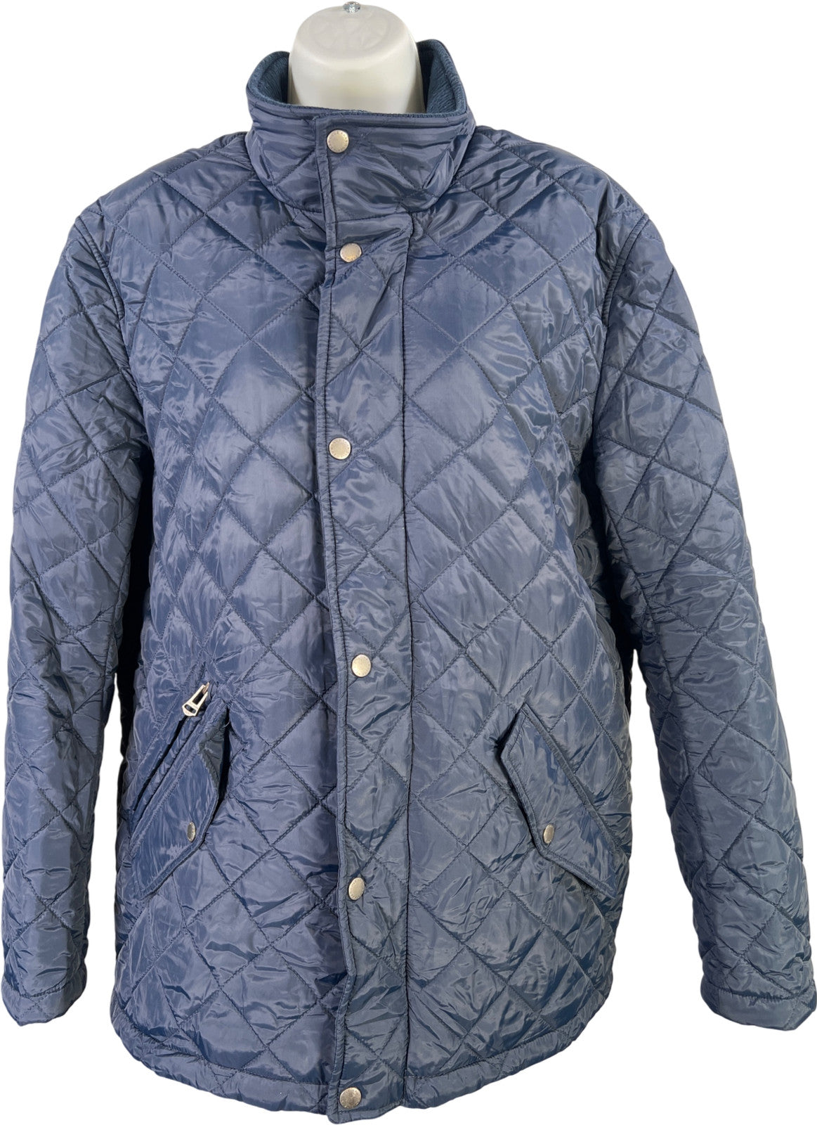 Cole Haan Women’s Blue Full Zip Light Puffer Quilted Jacket - L