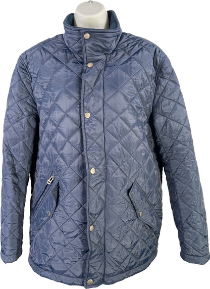 Cole Haan Women’s Blue Full Zip Light Puffer Quilted Jacket - L