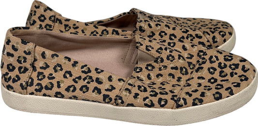 Toms Women’s Tan/Brown Cheetah Animal Print Avalon Slip On Canvas Loafers - 7