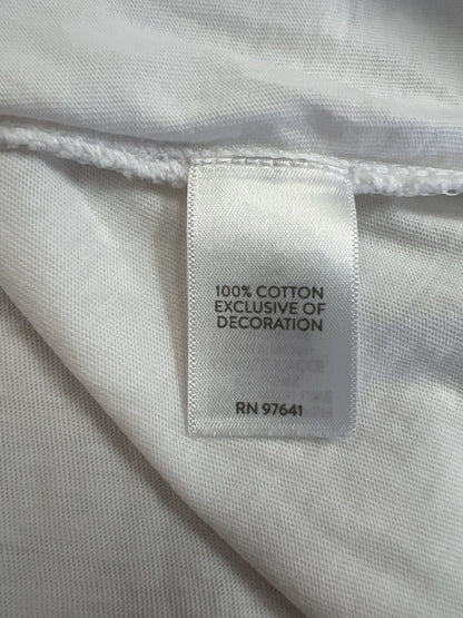 J.Jill Women’s White/Blue Embroidered Sleeveless V-Neck Tank Top - XS