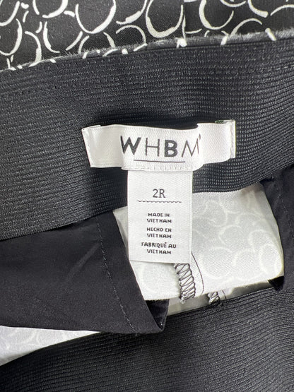 White House Black Market Women’s Black Side Zip Straight Ankle Pants - 2