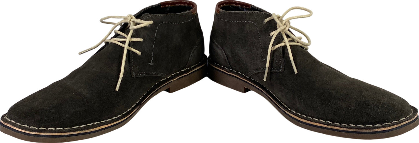 Kenneth Cole Reaction Men’s Gray Suede Desert Wind Chukka Shoes - 12