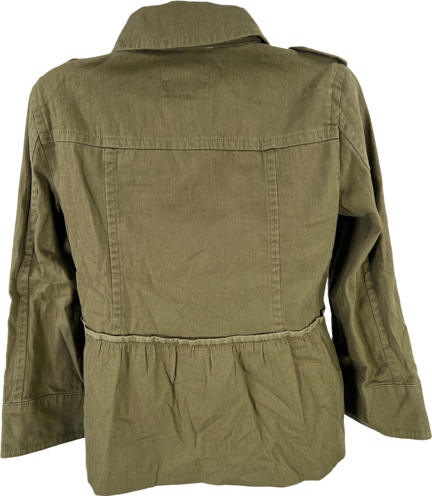 LOFT Women’s Green Cotton Button Up Lightweight Jacket - XS