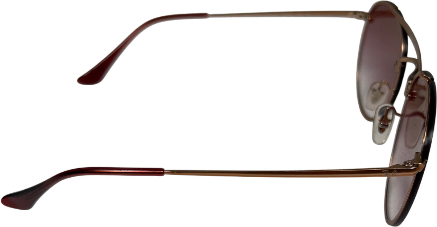Ray-Ban Brown/ Rose Gold Round Double Bridge Sunglasses