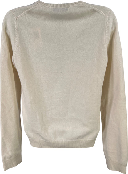 Saks 5th Avenue Women’s Ivory/White Cashmere Long Sleeve Sweater - S