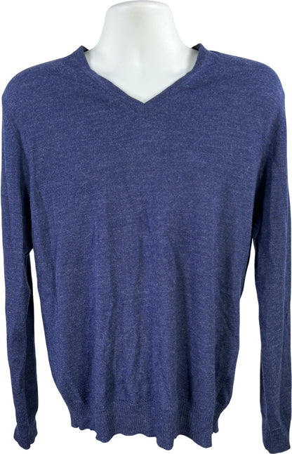 Calvin Klein Men’s Blue Fine Merino Wool Long Sleeve Sweater - M
