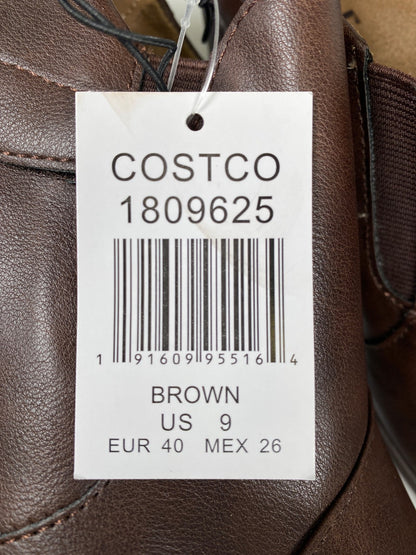 JBU Women’s Brown Faux Leather Kyley Low Heel Ankle Booties - 9