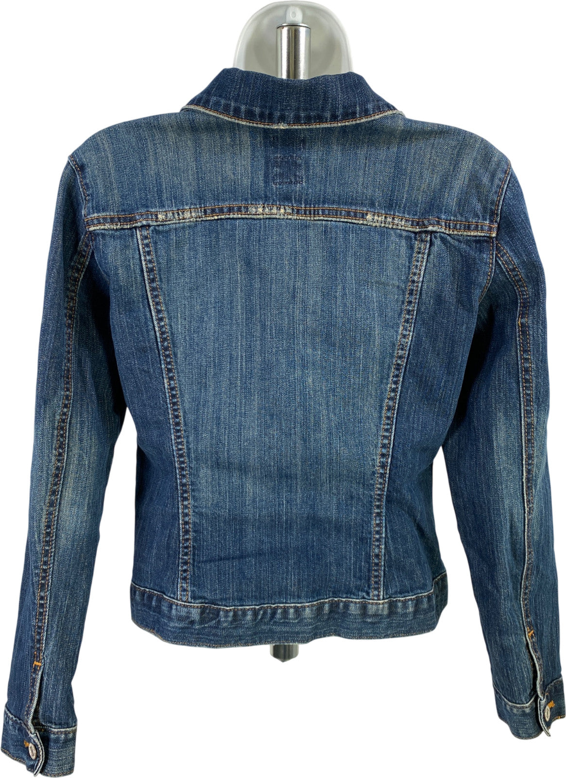 GAP Women’s Medium Wash Stretch Long Sleeve Button Up Jean Jacket - S