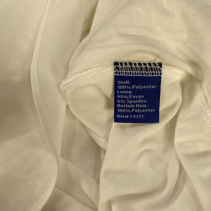 NUEVO apto. 9 Blusa sin mangas de encaje forrado blanco para mujer - S