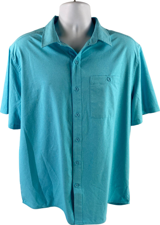Merrell Men’s Blue Short Sleeve Button Up Athletic Shirt - XL