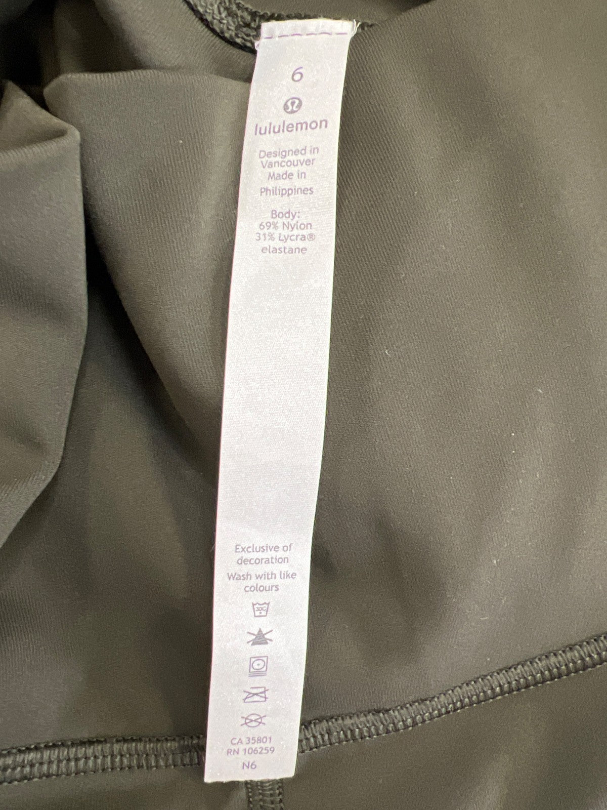 Lululemon Women’s Dark Olive Green Wunder Under Crop Hi-Rise 21” Legging - 6