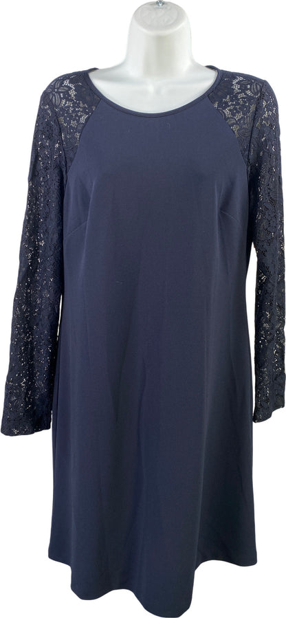 NEW Tommy Hilfiger Women’s Navy Blue Lace Sleeve Shift Dress - 10