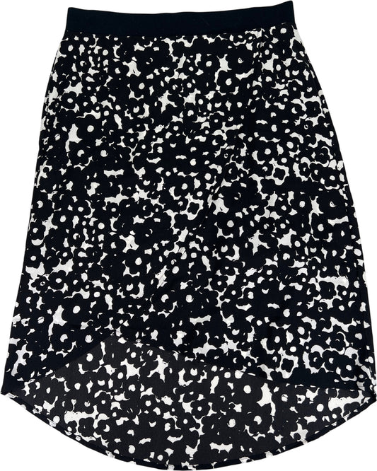 Cabi Women’s Black/White Dixon Hi-Low Stretch Midi Skirt - M