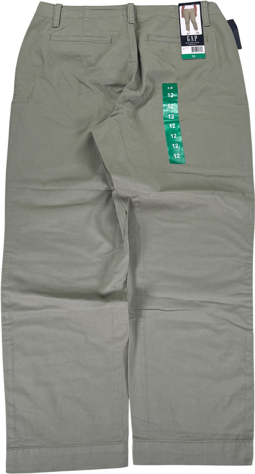 Gap Women’s Green Slim Ankle Chino Pants - 12