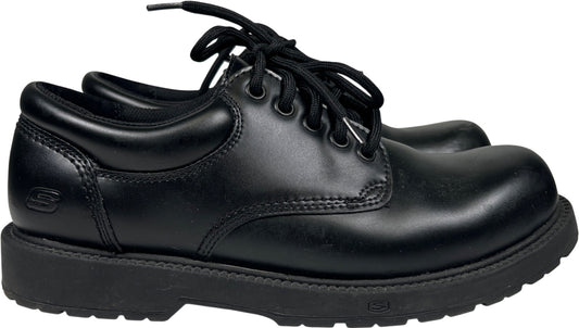 Skechers Men’s Black Leather Cottonwood Cantix Work Shoes - 9