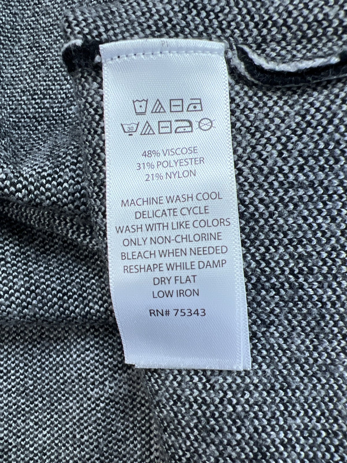 Tahari Women’s Black Star Print Long Sleeve Mock Neck Sweater - S