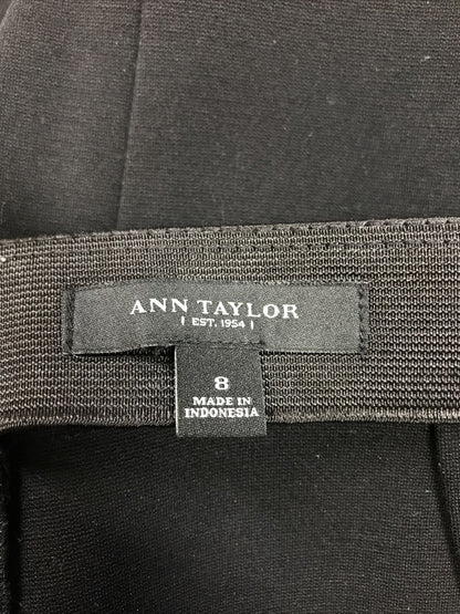 Ann Taylor Falda recta de tubo con cintura elástica y cremallera negra para mujer - 8