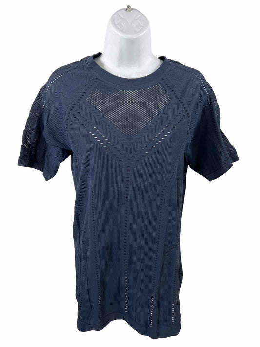 Athleta Women's Navy Blue Oxygen Short Sleeve Athletic Shirt - L