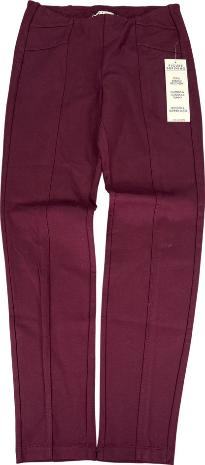 Zac and Rachel Women’s Burgundy Figure Defining Leggings - S