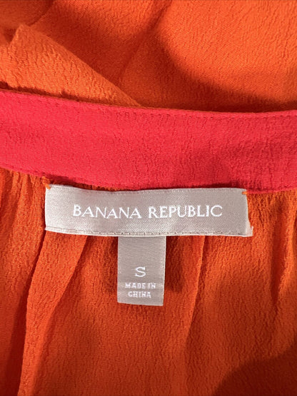 Banana Republic Women's Orange Long Sleeve Blouse - S